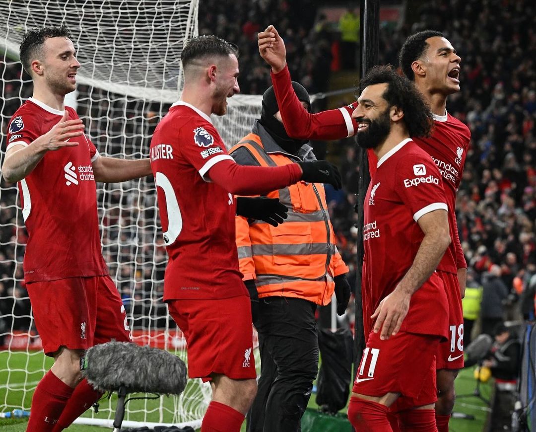 Not only did Salah become only the fifth player in Liverpool’s history to score 150 goals in the league, but his contribution to the victory sent the club three points clear atop the Premier League table.