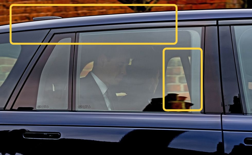 الأميرة كيت في سيارة إلى جانب الأمير وليام/ 