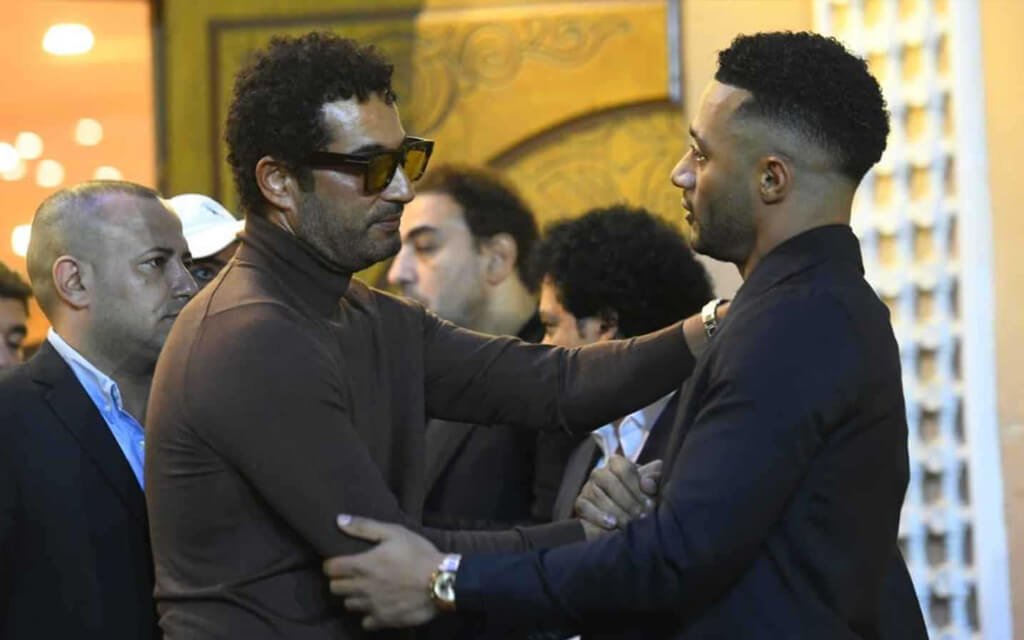 عزاء والد محمد رمضان علاء وجمال مبارك