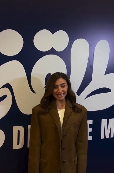 الفنانة دينا الشربيني بطلة فيلم طلقني دينا الشربيني خلال العرض الخاص.