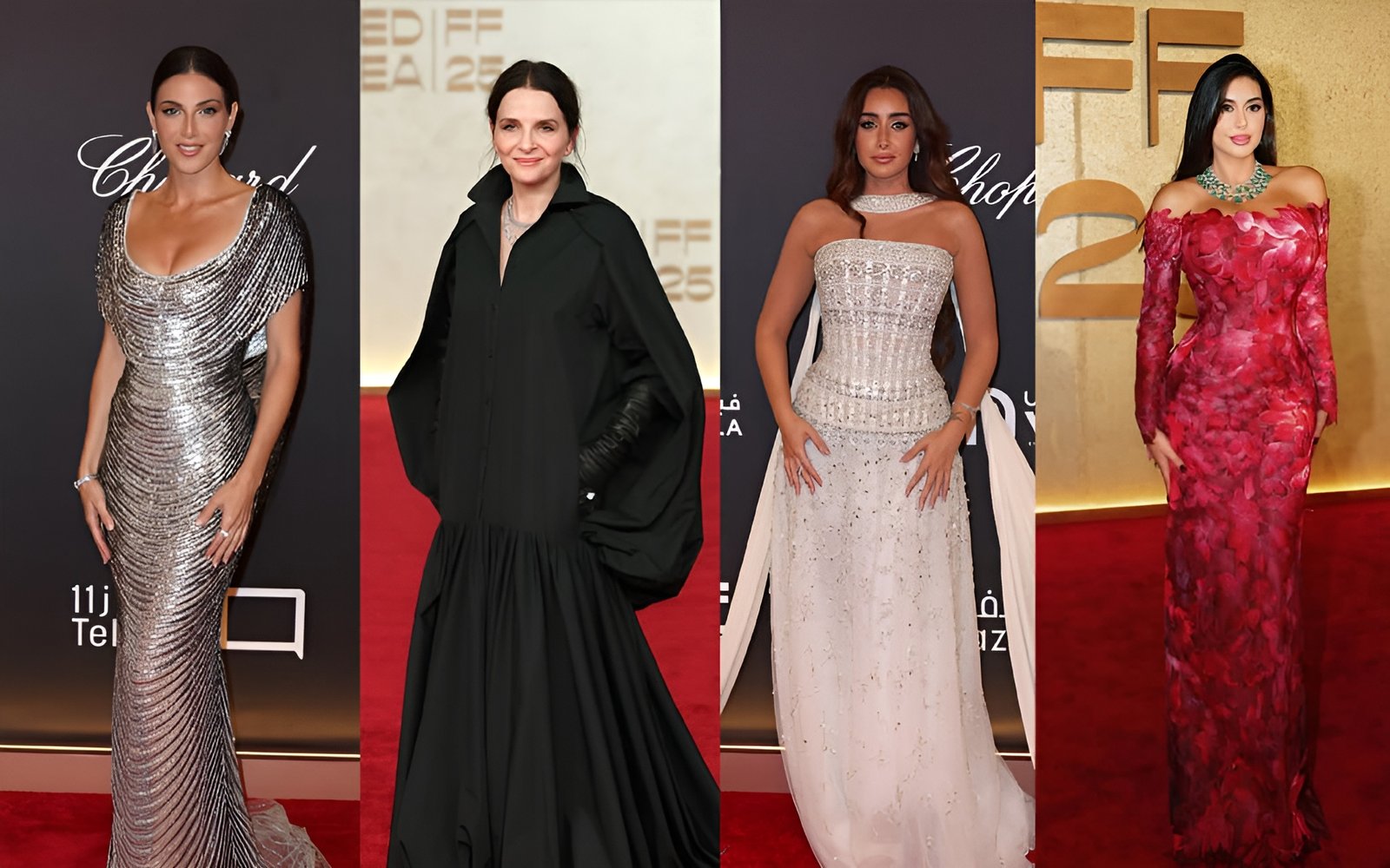 أزياء ومجوهرات فاخرة: آنا دي أرماس وجولييت بينوش وياسمين صبري بإطلالات لا تُنسى في البحر الأحمر
