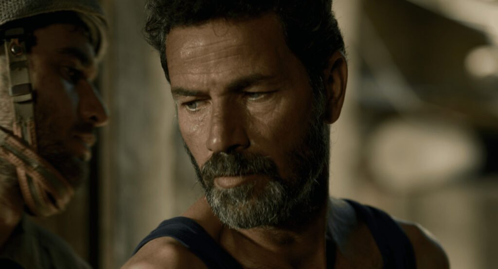 Palestinian actor Mohammad Bakri with his son Saleh Bakri