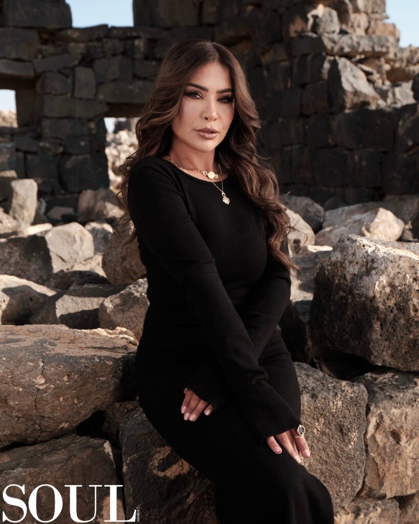 Lama Maaitah in The Rebirth Issue: Soul Arabia January 2026 at Umm El Jimal