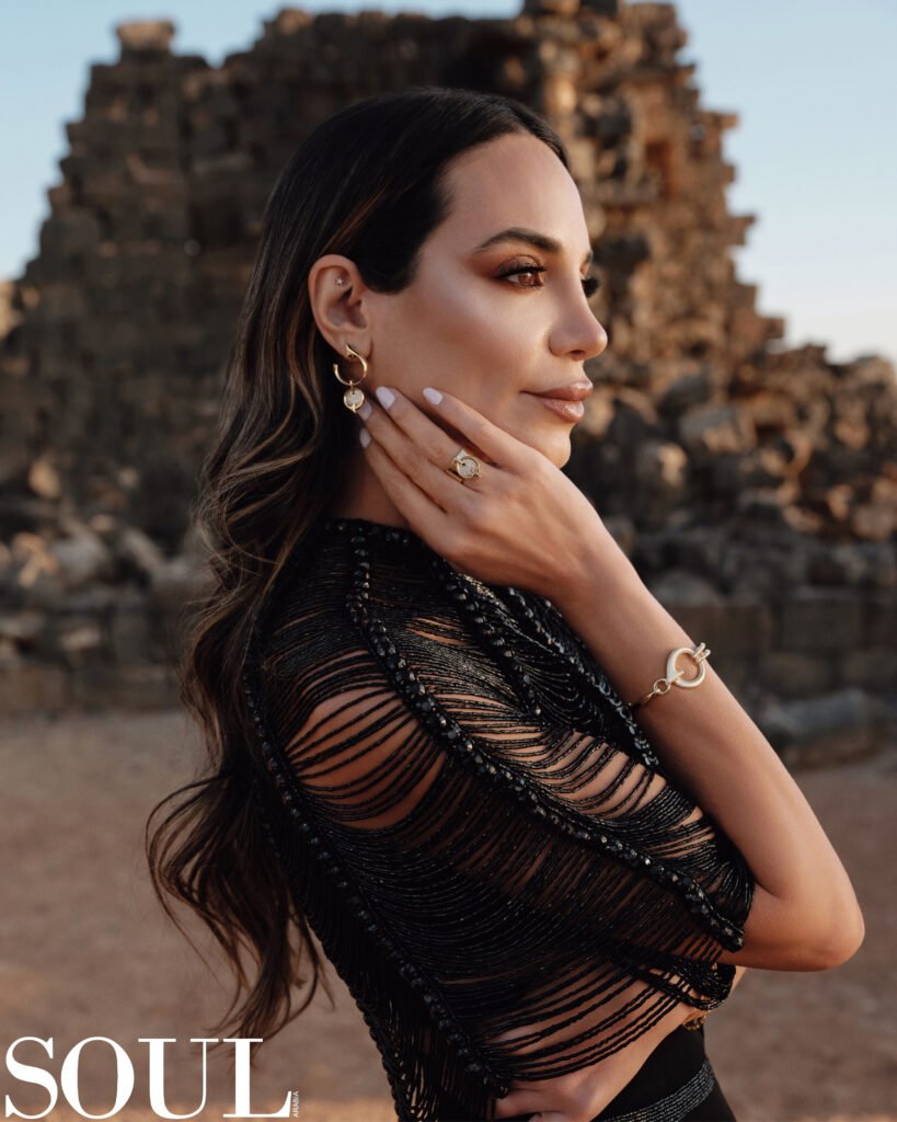 Zeynab El-Helw in The Rebirth Issue: Soul Arabia January 2026 at Umm El Jimal