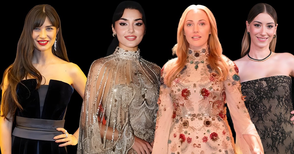 نجمات الدراما التركية بإطلالات لافتة على السجادة الخزامية في «JOY AWARDS»