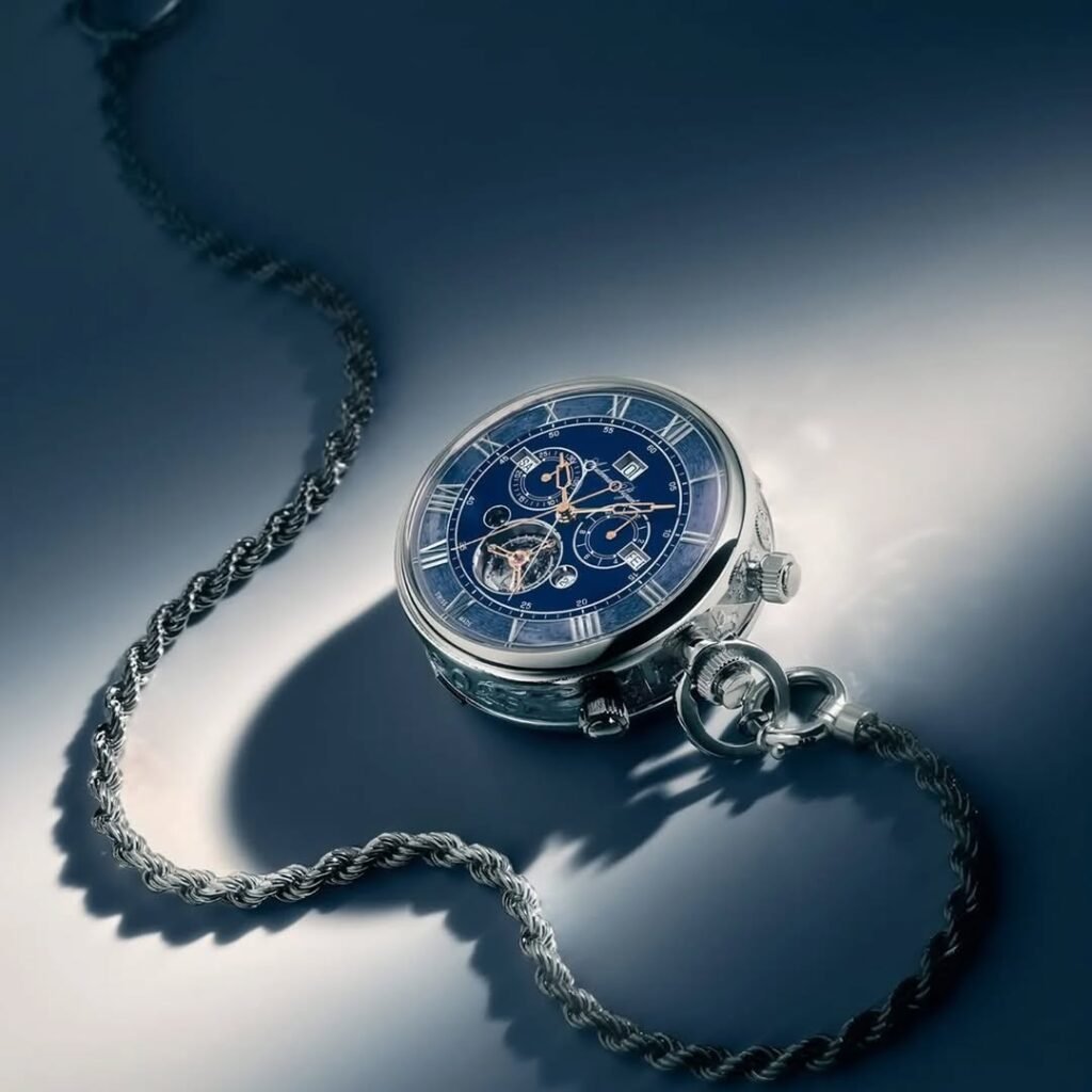 Hand engraved platinum case of Audemars Piguet 150 Heritage