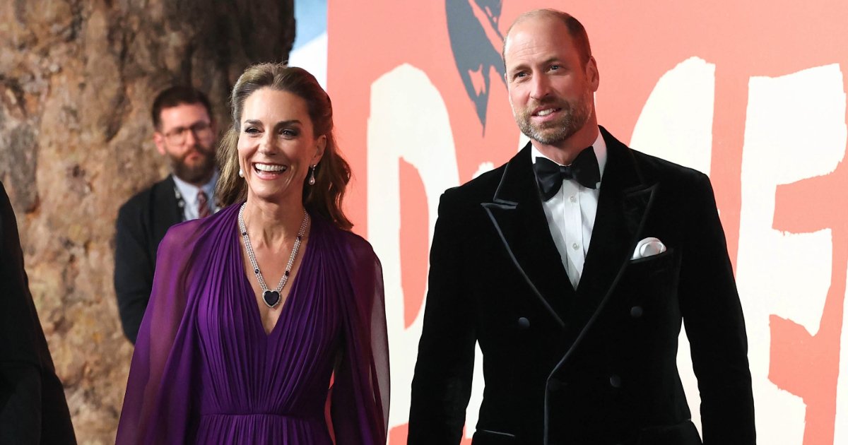 Kate Middleton Wears a 103-Year-Old Necklace and Purple Gown at Digger Premiere